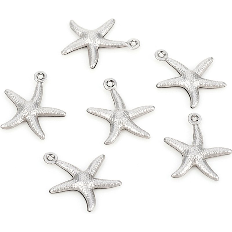 Non-Tarnish 304 Stainless Steel Starfish Pendant — Charms & Pendants