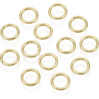 Anneaux de Saut Ouverts en Acier Inoxydable 304, Connecteurs Plaqués Or 18k — Accessoires pour bijoux
