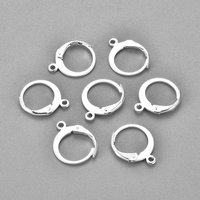 Crochets d'oreilles à levier en acier inoxydable 304 avec boucle — Accessoires pour bijoux