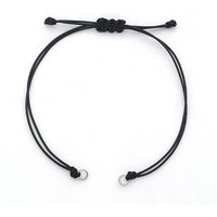 Braided Waxed Cord for DIY Bracelet Making with Stainless Steel Loop
