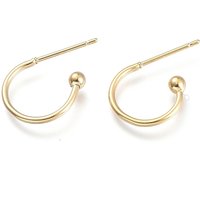 Crochets d'oreilles en acier inoxydable 304, plaqué or 24K — Accessoires pour bijoux
