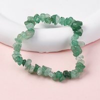 Bracelet Élastique en Aventurine Verte Naturelle Unisexe — Bracelet Femme