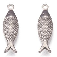 Pendentif en Acier Inoxydable 304 Résistant au ternissement, Poisson — Breloques et pendentifs
