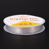 Fil Élastique Transparent Rond pour Fabrication de Bijoux, 0.5mm