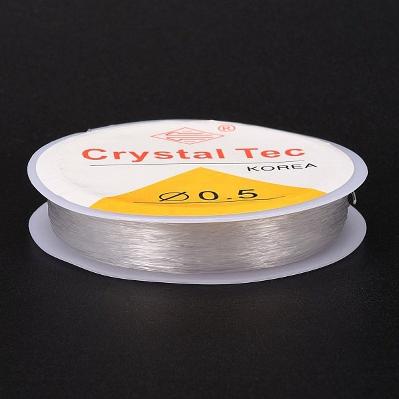 Fil Élastique Transparent Rond pour Fabrication de Bijoux, 0.5mm — Chaînes, fils et cordons