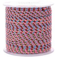 Corde de polycoton 4 brins avec fil doré pour projets de macramé, violet — Chaînes, fils et cordons