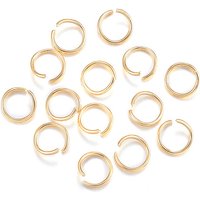 Anneaux Brisés en Acier Inoxydable 304, Plaqué Or 18k, 20 Gauge