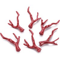 Perles de Corail Synthétique, Branche, Teint Rouge Foncé, 43.5-44.5mm — Perles à bijoux