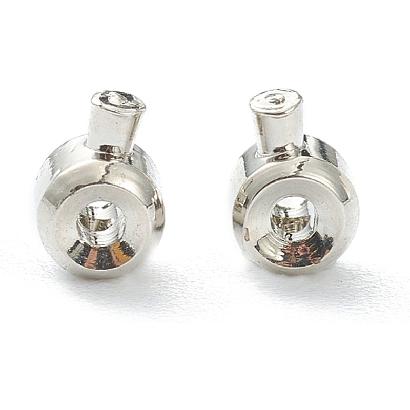 Perles à écraser en laiton, perles séparatrices en vrac, rondelle en platine — Perles à bijoux