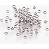 Perles à Crimp Rondelle en Acier Inoxydable 316 pour Fabrication de Bijoux — Perles à bijoux