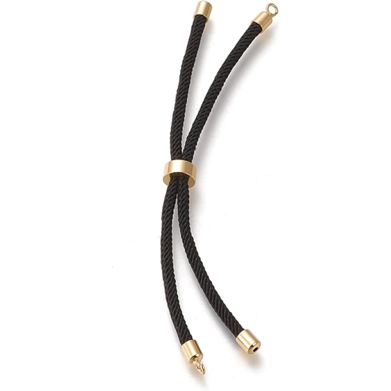 Nylon Twisted Cord Slider Bracelet Making with Brass Findings — Jewelry Making Tools