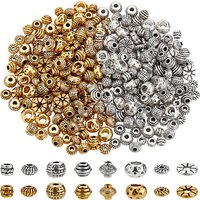 Sunnyclue 320Pcs Perles en Alliage de Style Tibétain pour Création de Bijoux — Perles à bijoux