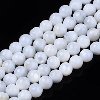 Natural Freshwater Shell Beads Strands, Round, White, 4mm — Jewelry Beads