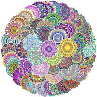 Mandala PVC Plastic Sticker Labels - Waterproof Decals, 50pcs/set