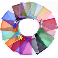 Organza Gift Bags, High Density Drawstring Pouches, Mixed Colors — Jewelry Display & Storage