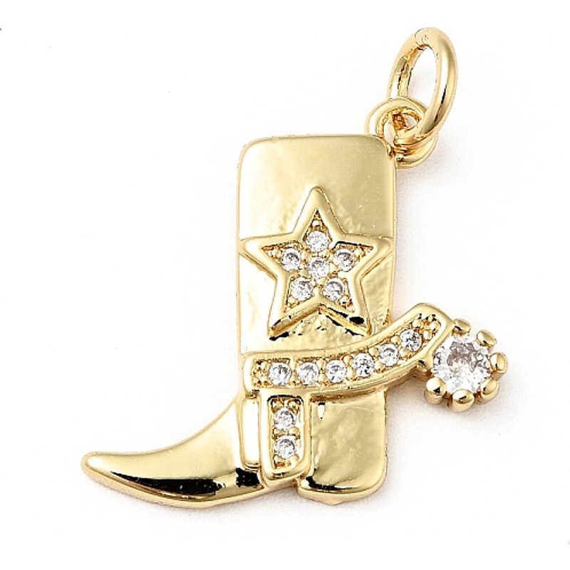 Pendentifs en laiton micro pave zircon cubique clair Rack Plating