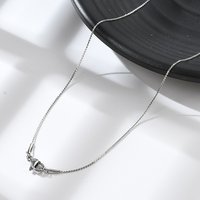 Collier Chaîne Serpentine en Acier Inoxydable 304 Non-Tarnish 17.72 pouces — Collier pendentif