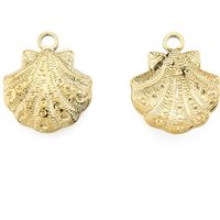 Pendentif en Acier Inoxydable 201 en Forme de Coquillage, Plaqué Or — Breloques et pendentifs