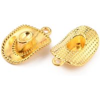Charms de Chapeau de Cowboy Ouest - Pendentif en Alliage Doré — Breloques et pendentifs