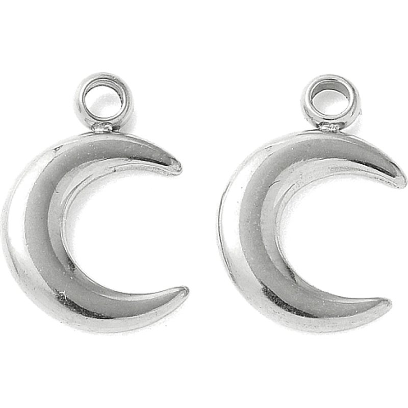 Charms Lune en Acier Inoxydable 304, Non-Tarnish, 13x8.5x2mm — Breloques et pendentifs