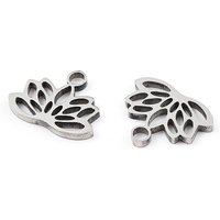 Charms Lotus en Acier Inoxydable 304 Non-Oxydable — Breloques et pendentifs