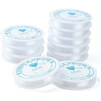 Clear Elastic Crystal Thread for Beaded Jewelry Making, 0.6mm