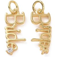 Rack Plating 18K Gold Plated Cubic Zirconia Bride Pendant — Charms & Pendants