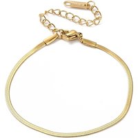 Ion Plating 304 Stainless Steel Herringbone Chain Bracelet