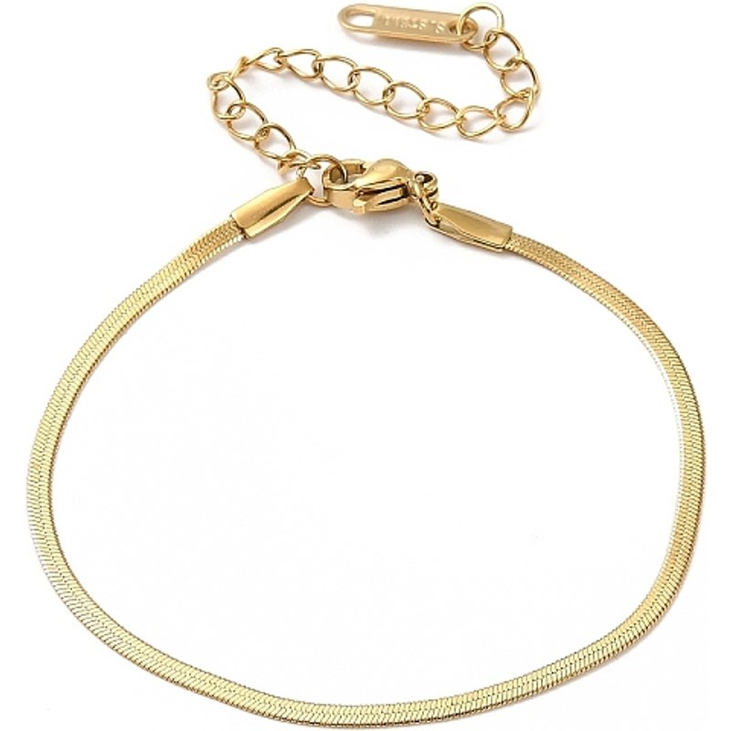 Ion Plating 304 Stainless Steel Herringbone Chain Bracelet — Bracelet Women