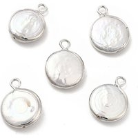 Pendants en perles de keshi baroques naturelles avec boucles en laiton — Breloques et pendentifs
