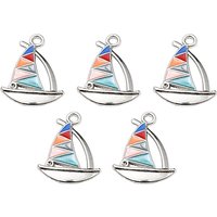 Alloy Enamel Sailboat Pendant Settings for 1mm Rhinestones — Jewelry Findings