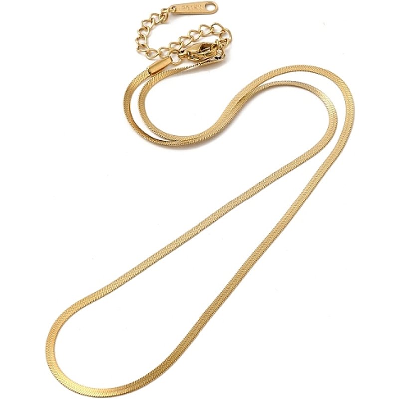 Collier en chaîne herringbone en acier inoxydable 304 pour femmes — Collier pendentif