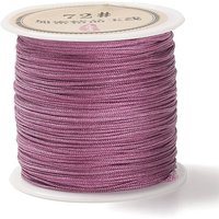 Nylon Chinese Knot Cord for Jewelry Making, Old Rose, 0.8mm, 38-40m — Chains, Wire & Cord