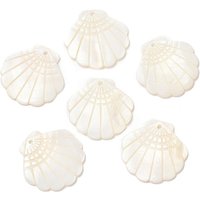 Natural Freshwater Shell Pendants, Shell Shaped Charms — Charms & Pendants