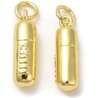 Pendants en laiton Rack Plating avec anneau de saut, plaqué or 18K — Breloques et pendentifs