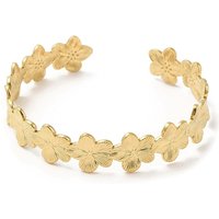 304 Stainless Steel Flower Open Cuff Bangles for Women — Bracelet Women