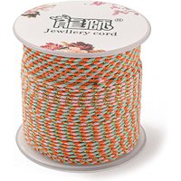 4-Ply Polycotton Cord with Gold Wire for Macrame and Crafts