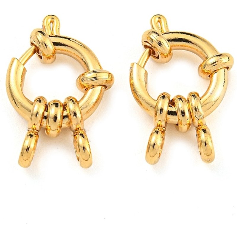 Clips à ressort en acier inoxydable 304, plaqué or 24K — Accessoires pour bijoux