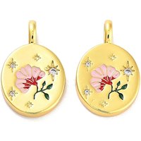 Rack Plating Brass Micro Pave Clear Cubic Zirconia Pendant — Charms & Pendants