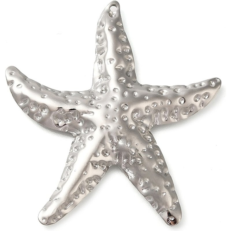 Pendentif Étoile de Mer en Acier Inoxydable 304, 50x46.5mm — Breloques et pendentifs