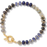 Natural Mixed Gemstone Beads Stretch Bracelet for Women, 7-7/8 inch