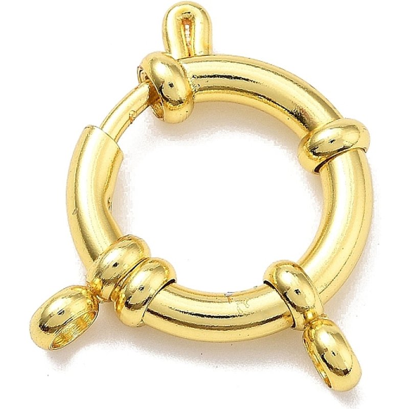 Clips à ressort en acier inoxydable Ion Plating, plaqué or 18K — Accessoires pour bijoux