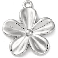 Pendentif en Acier Inoxydable 304 - Charm Fleur, Anti-Tarnish — Breloques et pendentifs