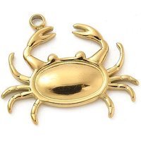 Pendentif en acier inoxydable 304, charme de crabe en or — Breloques et pendentifs