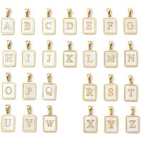 Ensemble de 26 Pendentifs en Acier Inoxydable A-Z, Plaqué Or 18K — Breloques et pendentifs