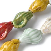 Ocean Series Handmade Porcelain Beads, Conch, Mixed Colors — Jewelry Beads