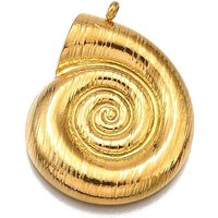 Pendentif en Acier Inoxydable 304 avec Charme Conque et Plaqué Or 18K — Breloques et pendentifs