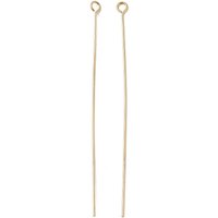 304 Stainless Steel Eye Pins, 18K Gold Plated, 100pcs/set