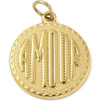 Pendentif Amour en Acier Inoxydable 304 Doré avec Anneau de Saut — Breloques et pendentifs