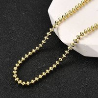 Collier Chaîne en Lien Rondelle en Laiton 3MM, Plaqué Or 18K, 17.72 pouces — Collier pendentif